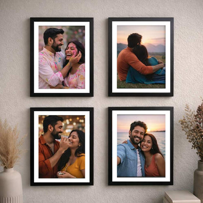 Personalized Thick Photo Frames for Wall - Acrylic Black & White Photo Frames