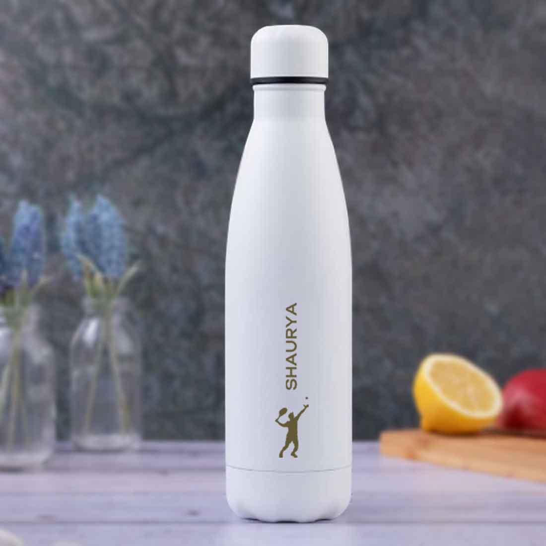 Customized Water Bottles With Name Stainless Steel Hot & Cold Cola Flask - 500ml -Tennis