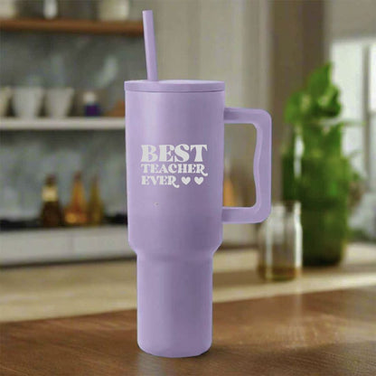 Teacher Day Gift Insulated Tumbler 1200ml with Straw and Lid Large Travel Cups