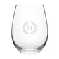 Stemless Wine Glasses Engraved with Monogram Drink Glass - Initial