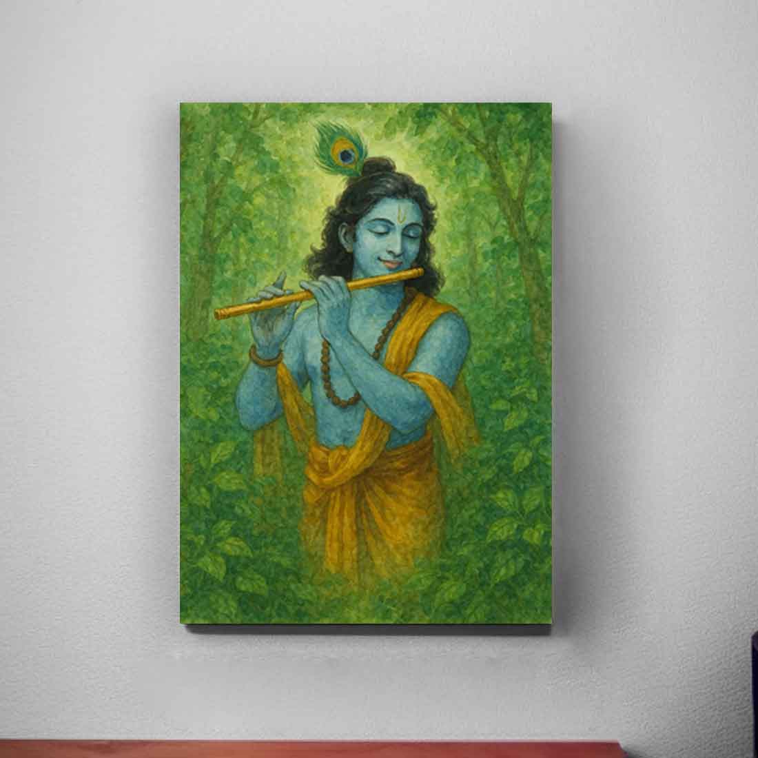 Krishna Photo Frame with LED – Premium Lighting Wall Frame with Divine Glow for Home & Office Décor