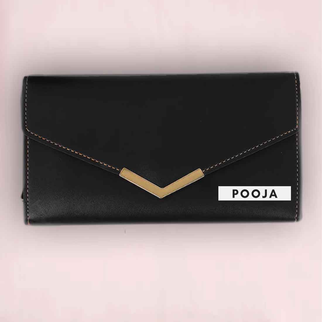 Personalized Ladies Wallet with Name - Faux Leather Clutch Purses for Women