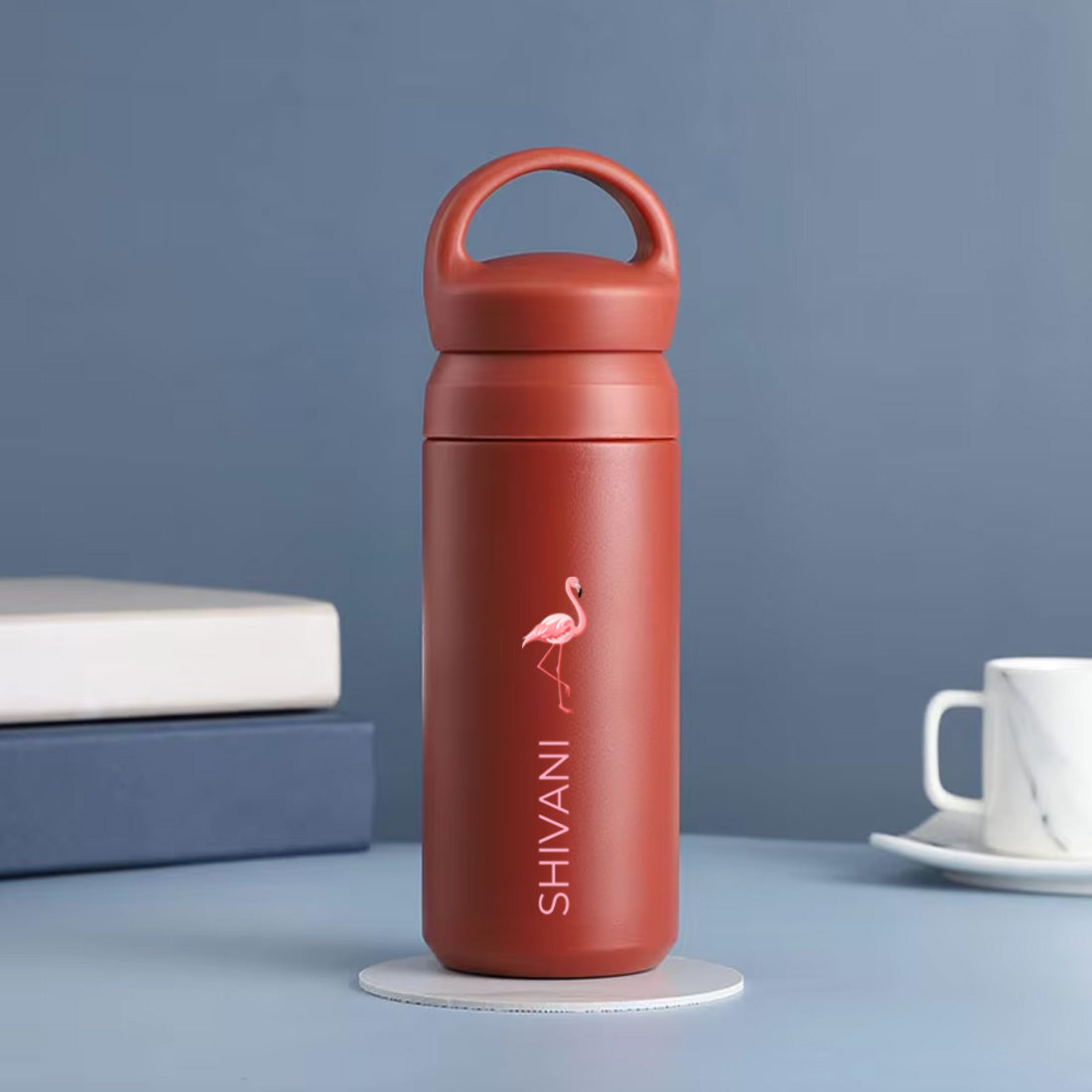 Custom Design Water Bottles-Stainless Steel Thermos Bottle 500ml - Flamingo
