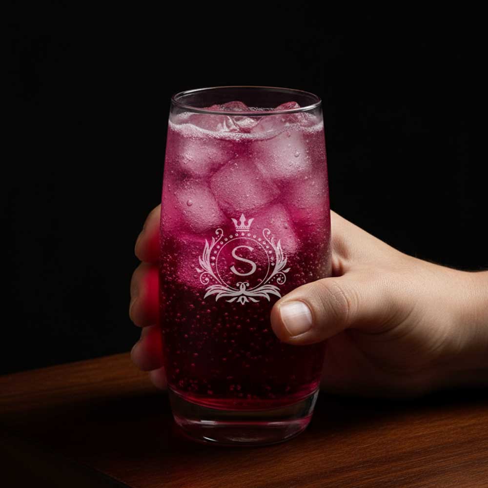 Personalized Cocktail Glasses Tall – Engraved Premium Glass for Water, Juice