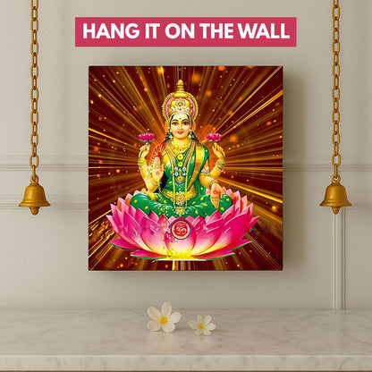 Goddess Laxmi Table Lamp – Divine Light for Home Temple & Spiritual Wall Décor