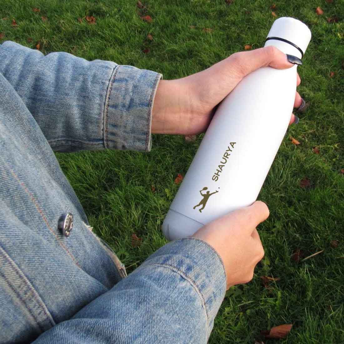 Customized Water Bottles With Name Stainless Steel Hot & Cold Cola Flask - 500ml -Tennis