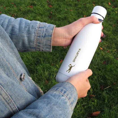 Customized Water Bottles With Name Stainless Steel Hot & Cold Cola Flask - 500ml -Tennis