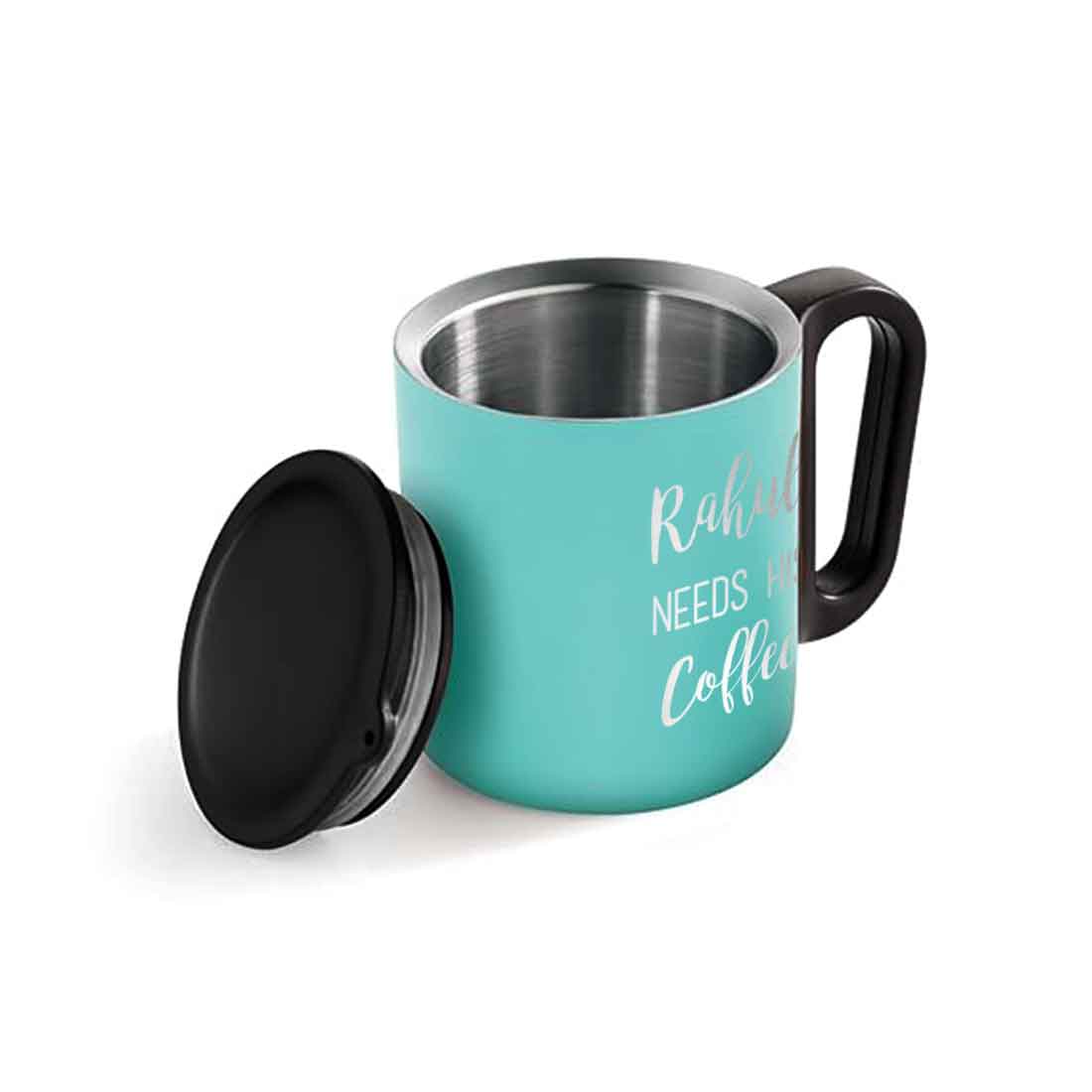Personalized Stainless Steel Mug for Coffee - Insulated Cup with Lid