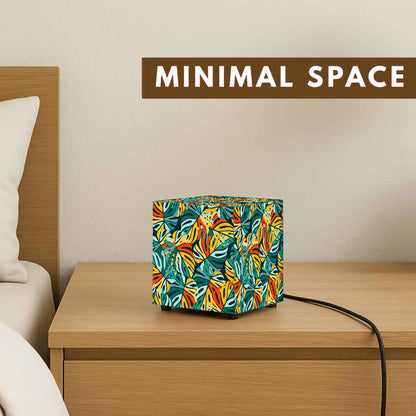 Nutcase Designer LED Lamp for Bedroom– Compact Cube Light for Home - Tropical