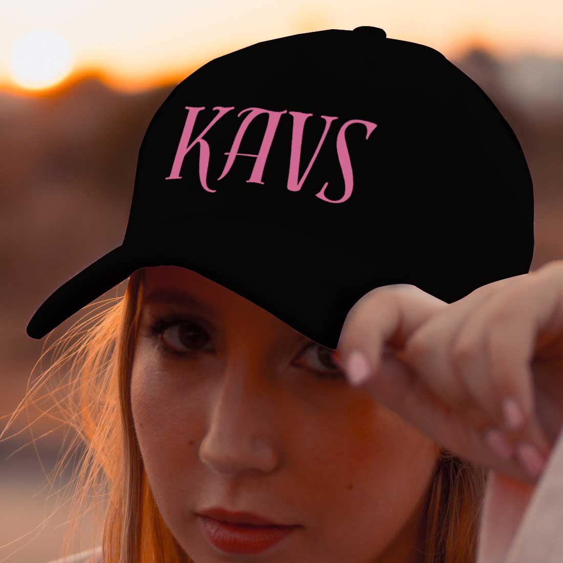 Customized Cap for Women Black Caps with Name