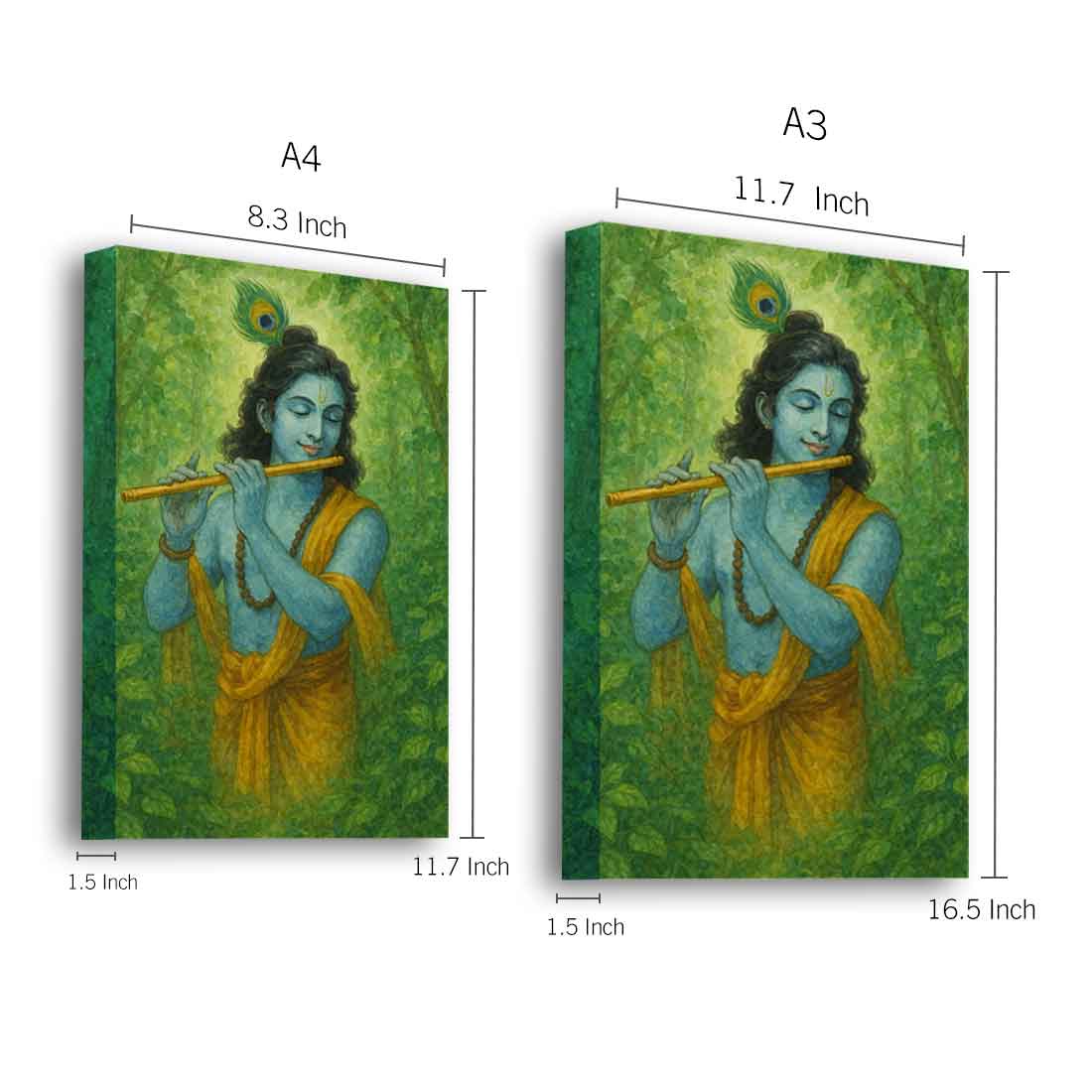 Krishna Photo Frame with LED – Premium Lighting Wall Frame with Divine Glow for Home & Office Décor