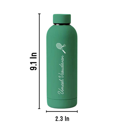 Double Insulated Name Bottle Stainless Steel Water Bottles for Travel Office Gym Home - BPA Free, Leakproof