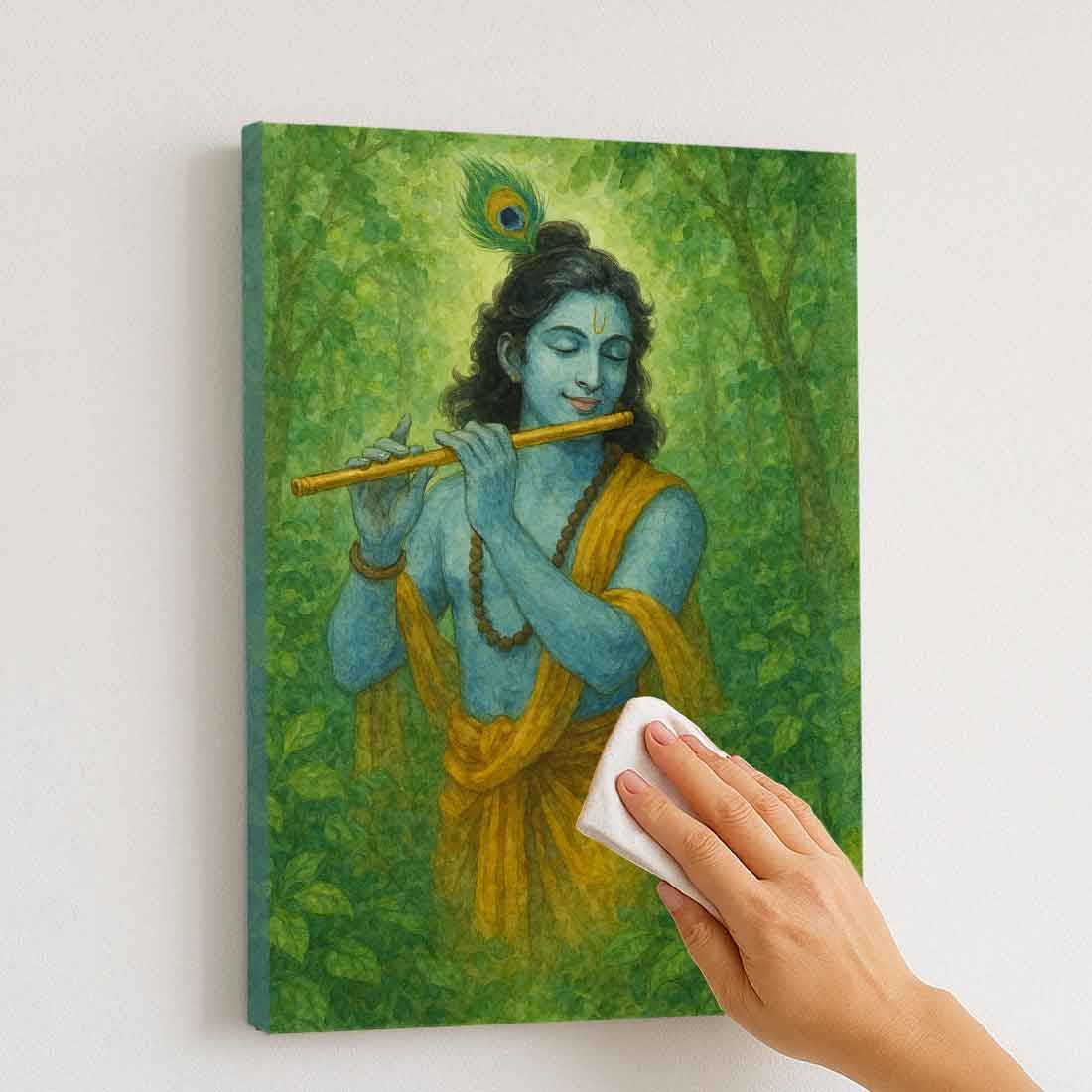 Krishna Photo Frame with LED – Premium Lighting Wall Frame with Divine Glow for Home & Office Décor