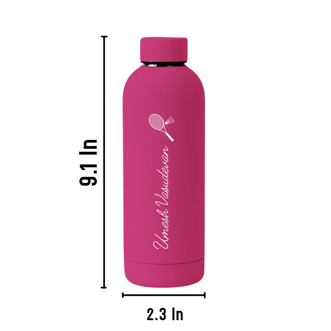 Double Insulated Name Bottle Stainless Steel Water Bottles for Travel Office Gym Home - BPA Free, Leakproof