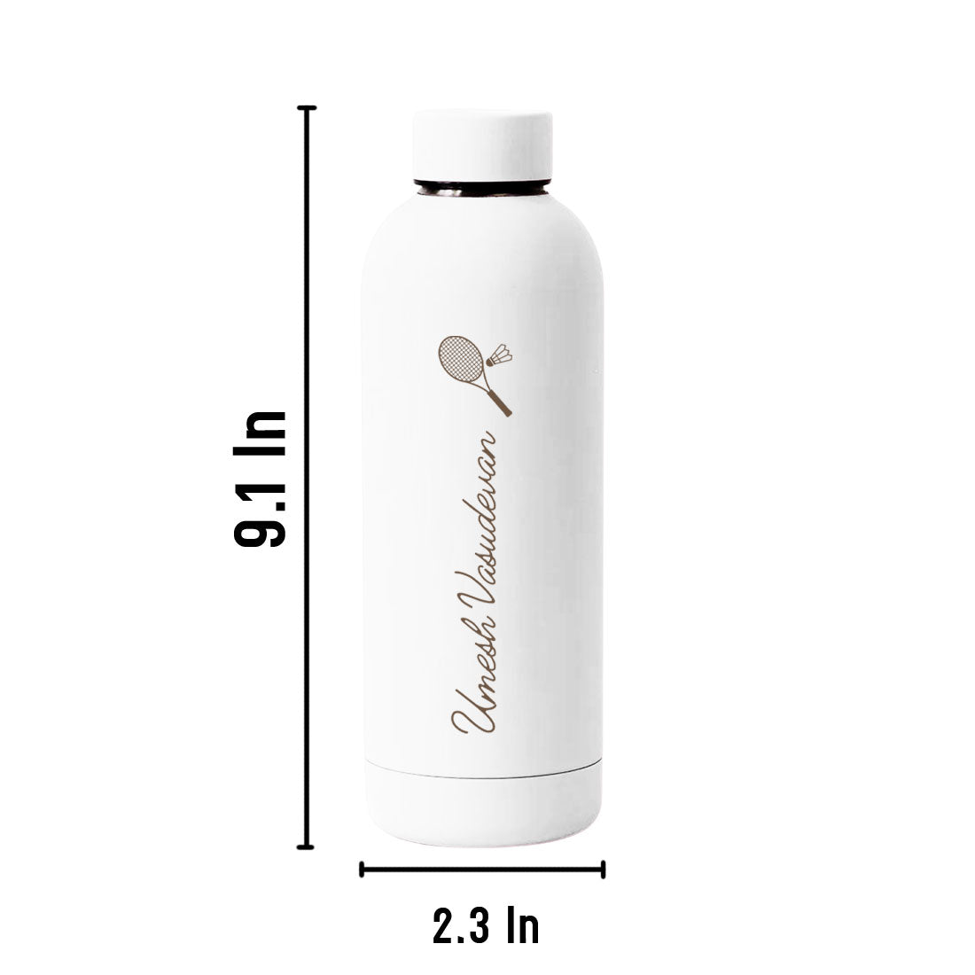 Double Insulated Name Bottle Stainless Steel Water Bottles for Travel Office Gym Home - BPA Free, Leakproof