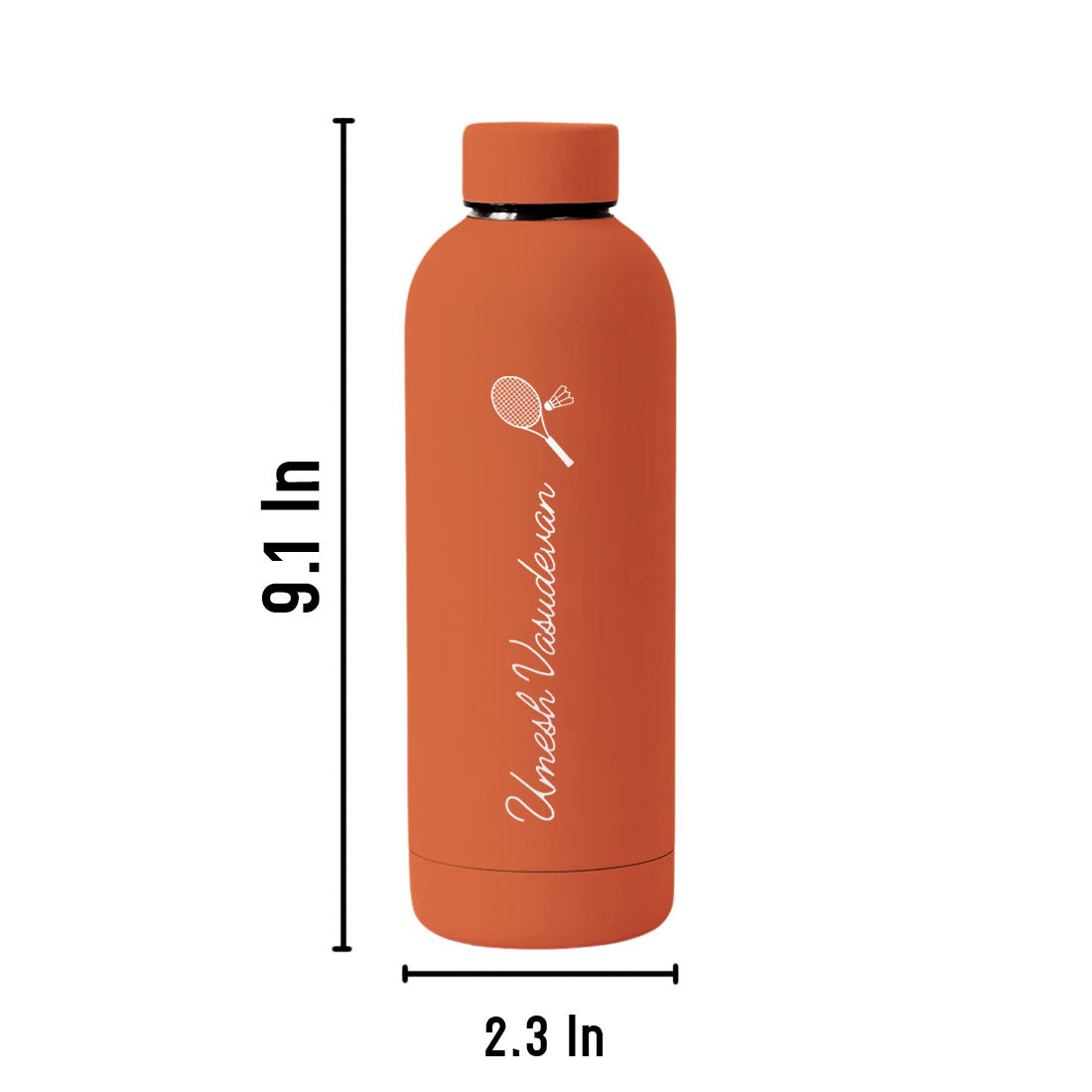 Double Insulated Name Bottle Stainless Steel Water Bottles for Travel Office Gym Home - BPA Free, Leakproof