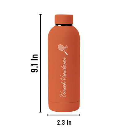 Double Insulated Name Bottle Stainless Steel Water Bottles for Travel Office Gym Home - BPA Free, Leakproof