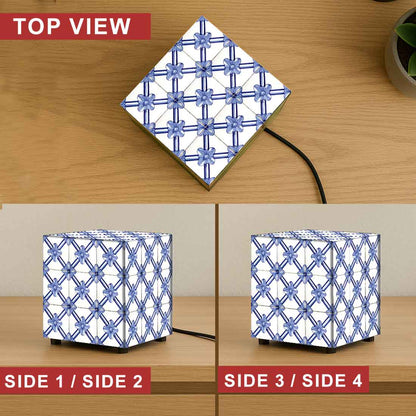 Nutcase Designer Cube Lamp for Home Decor – Moroccan Tile Pattern
