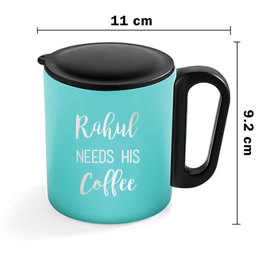 Personalized Stainless Steel Mug for Coffee - Insulated Cup with Lid