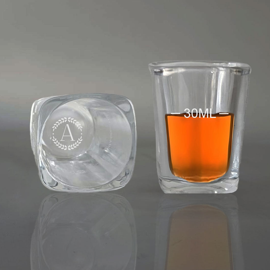 Nutcase Personalised Shot Glasses Engraved Initial