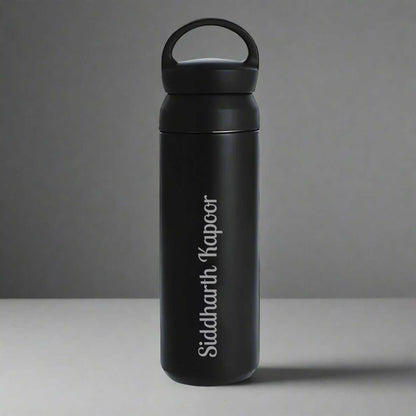 Custom Thermos Drink Bottle 500ml - Thermos Insulated Black Water Bottle 500ml