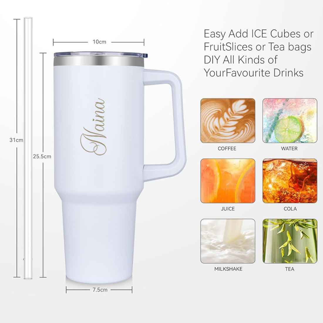 Nutcase Coffee Mug with Name Large Travel Cups 1200ml