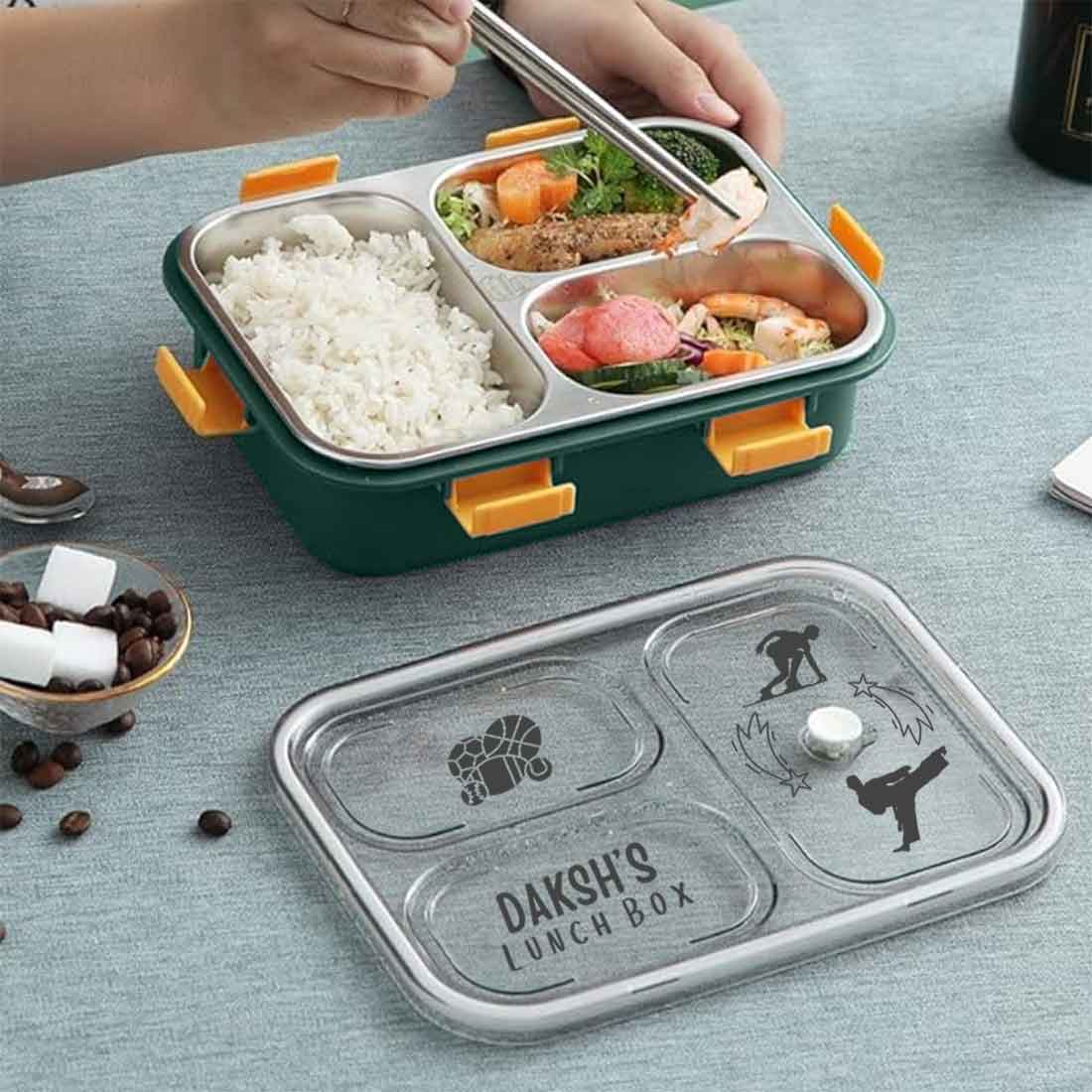 Personalised Childrens Lunch Box Stainless Steel Insulated Tiffin Box