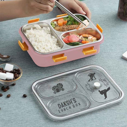 Personalised Childrens Lunch Box Stainless Steel Insulated Tiffin Box