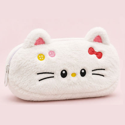 Customised Pencil Pouch with 3D Ears | Birthday Gift for Kids | Plush Faux Fur Pencil Box