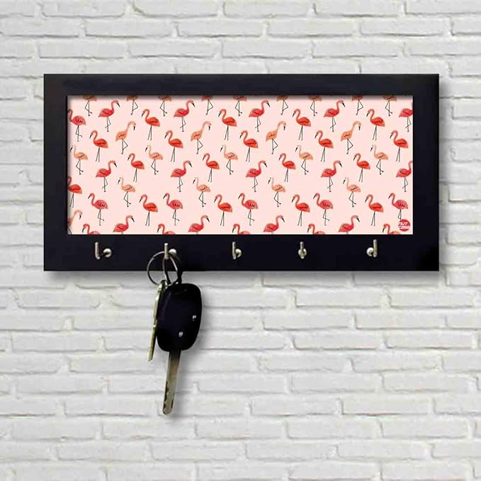 Key Holder Hanger For Wall -  Flamingos