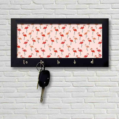 Key Holder Hanger For Wall -  Flamingos