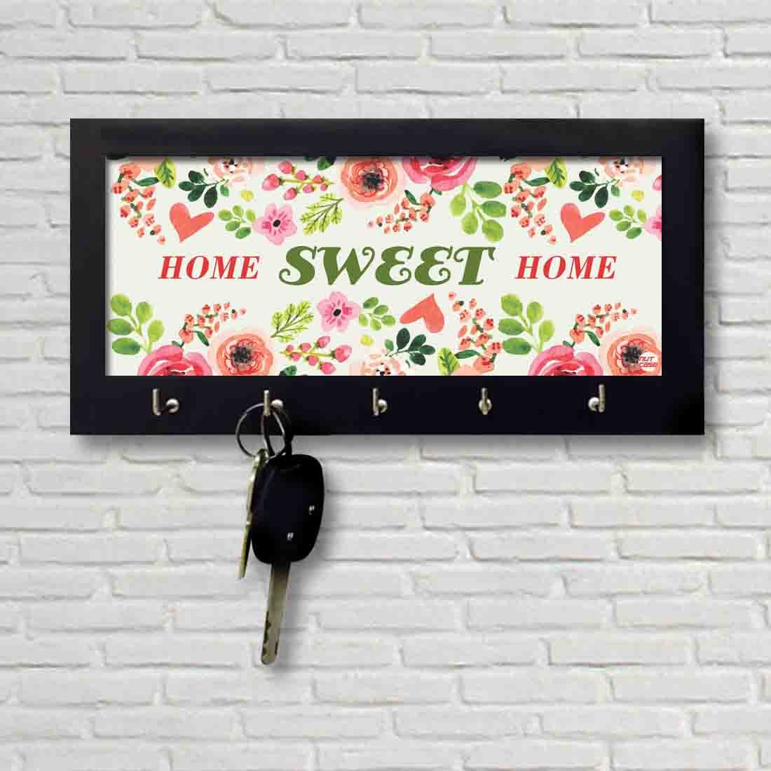 Wood Key Holder Designs for House Wall Decor - Sweet