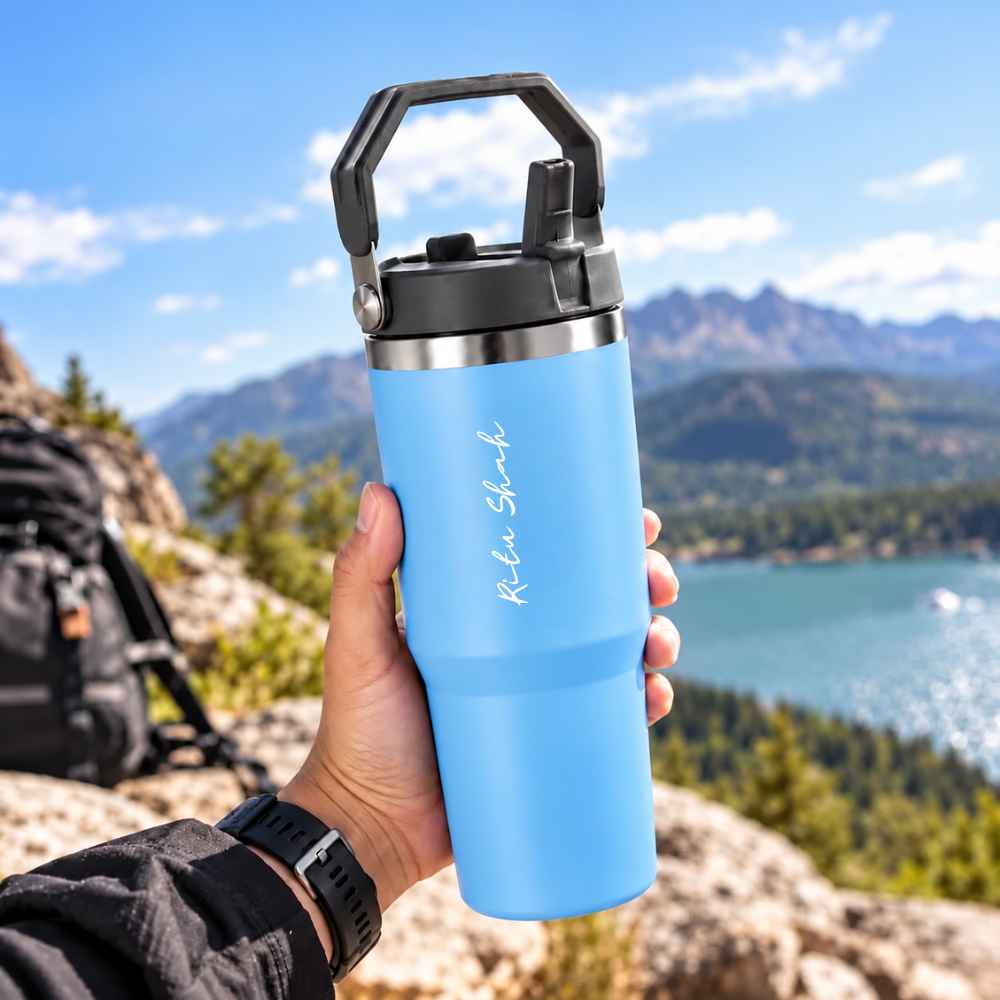Nutcase Customized Tumbler with Names 900ml - BPA-free Double Insulated Sipper Bottle