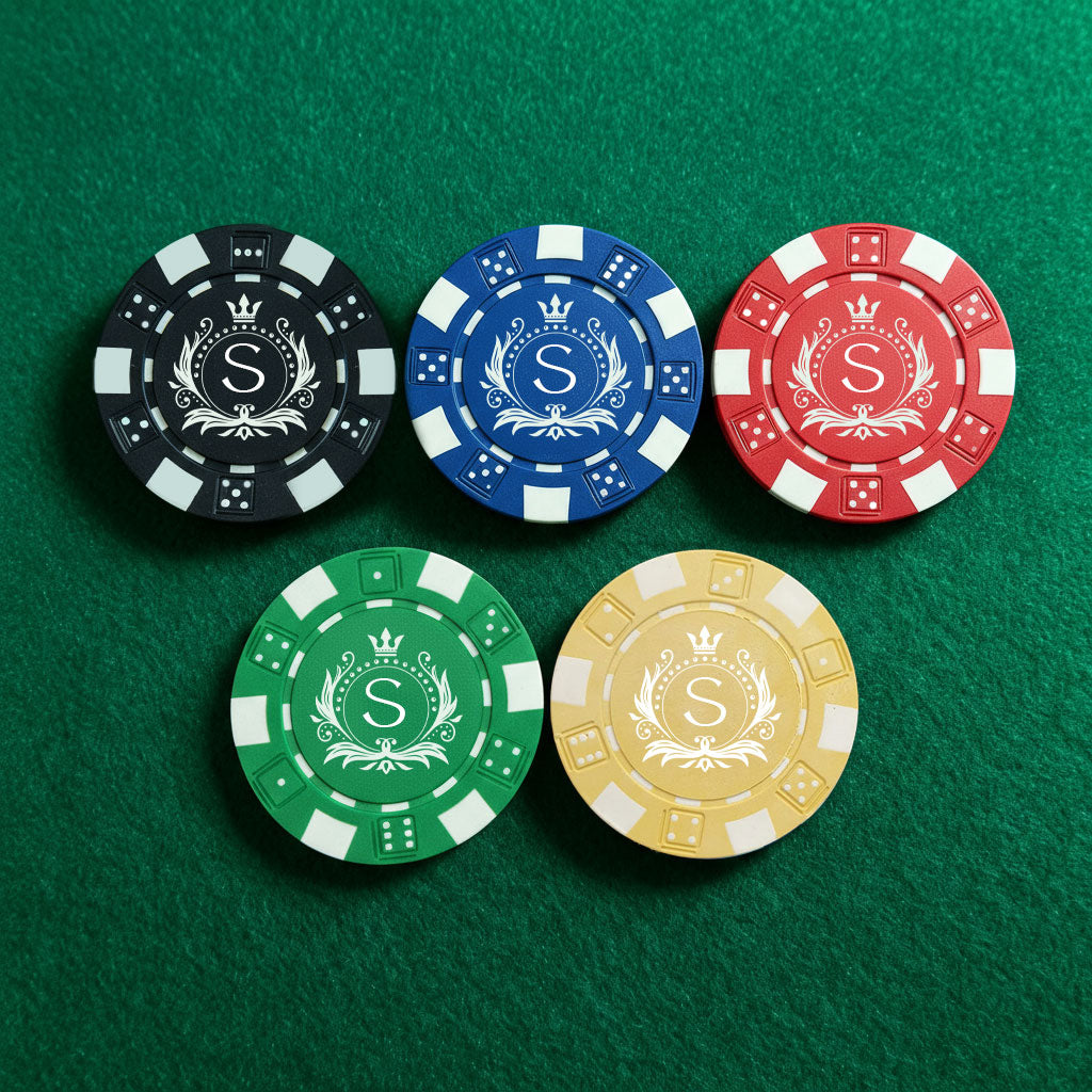Premium Ceramic Chips for Poker - Personalized Casino Coin with Playing Cards Non-Tearable & Waterproof (100/200/300 in 5 Colors-colors may vary as per availability)