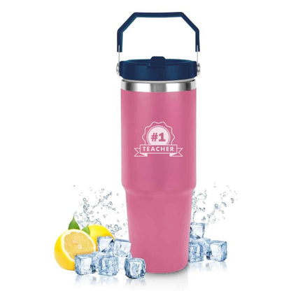 Insulated Tumbler with Handle 900ml Stainless Steel Vacuum Flask - Perfect Teacher Day Gift