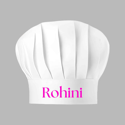 White Chef Hat - Personalize with Your Name