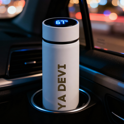 Custom Thermos Flask for Tea Coffee Travel Hot and Cold Drinks With Temperature Display