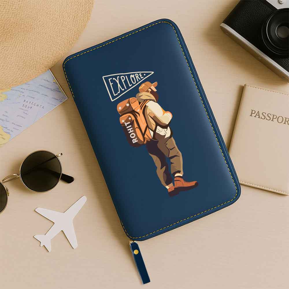 Personalized Passport Organizer & Luggage Tag Set – Travel in Style