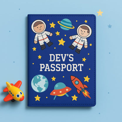 Customized Passport Cover with Luggage Tag Combo Set - Space