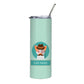 Nutcase Personalized Stainless Steel Coffee Mug with Lid and Metal Straw Insulated Tumbler - 600 ml