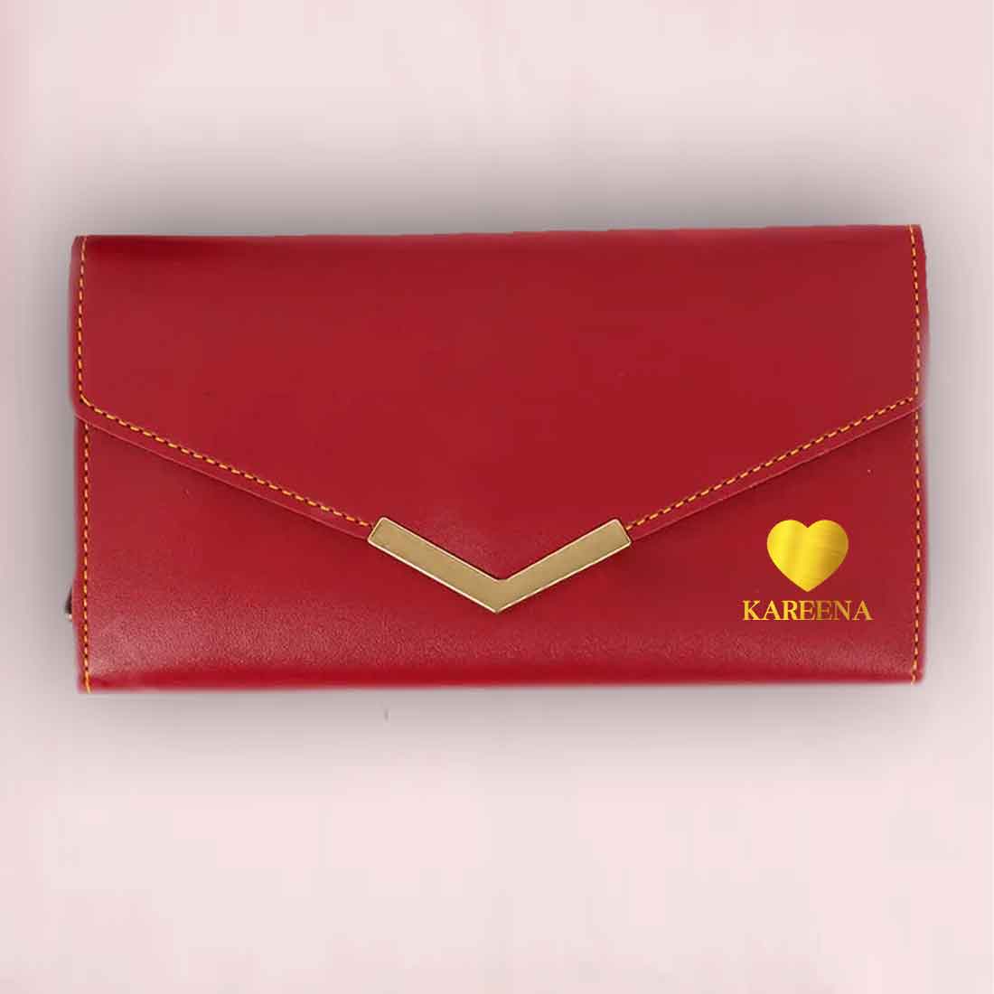 Personalised Wallet for Women - Faux Leather Clutch Purses for Ladies