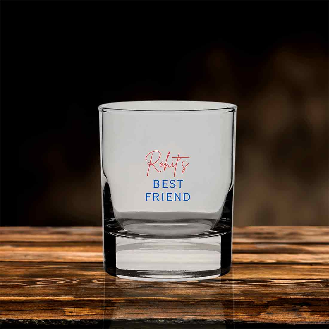 Customised Whiskey Glass with Name Alcohol Drinking Glasses - Best Friend