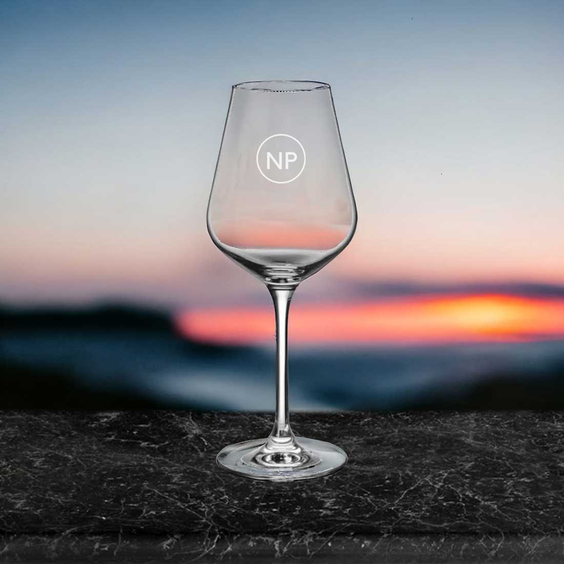 Customisable Wine Glass with Initial - Engraved Premium Wine Glasses