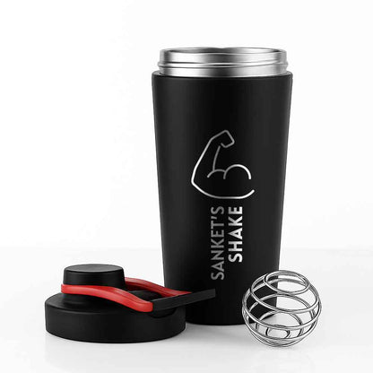 Custom Shaker Bottle for Protein Mixer Sippers Gym Workouts with Whisk Ball