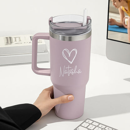 Nutcase Coffee Mug Customised with Heart Large Travel Cups 1200ml