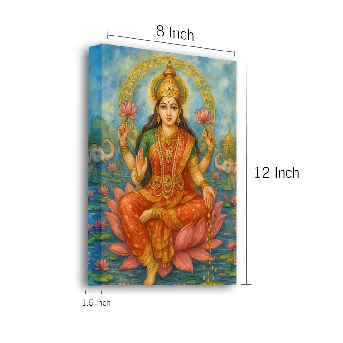 Laxmi Photo Frame with LED Light – Divine Wall Décor for Home Temple & Festive Gifting