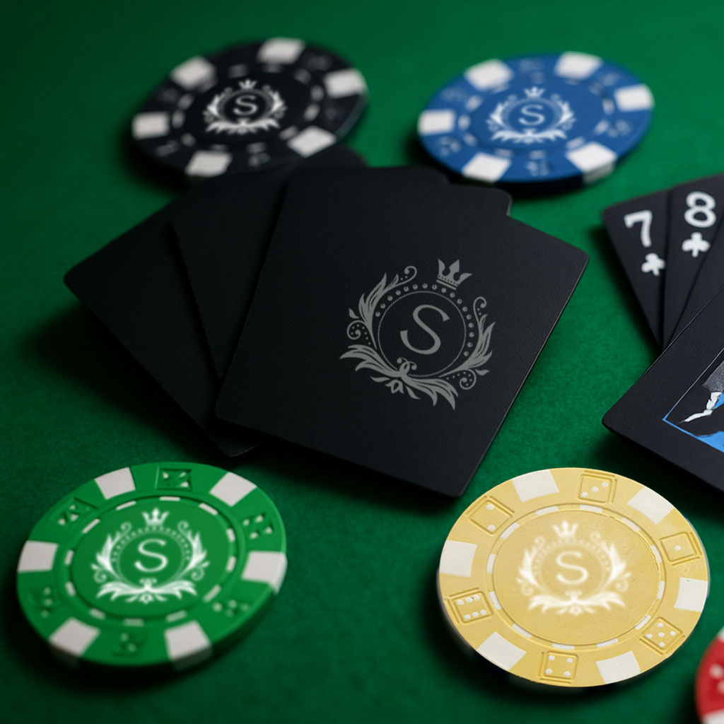 Premium Ceramic Chips for Poker - Personalized Casino Coin with Playing Cards Non-Tearable & Waterproof (100/200/300 in 5 Colors-colors may vary as per availability)