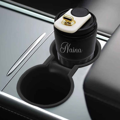 Personalized Rakhi Gift for Brother – Insulated Coffee Mug & Leather Bracelet