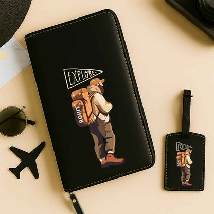 Personalized Passport Organizer & Luggage Tag Set – Travel in Style