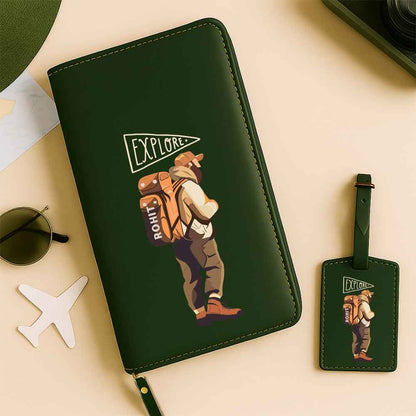 Personalized Passport Organizer & Luggage Tag Set – Travel in Style